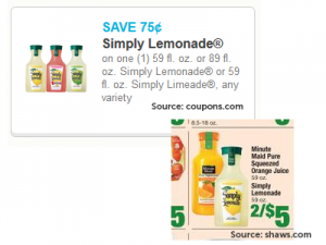 Simply Lemonade and Limeaid Coupon