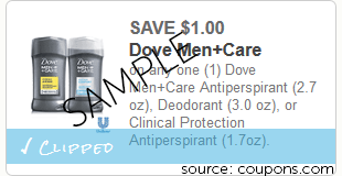 Dove Men+Care Coupon – New Coupon for $1/1