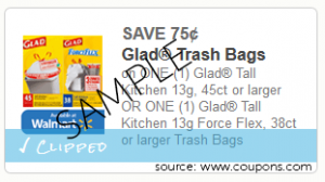 Glad Trash Bag Coupon