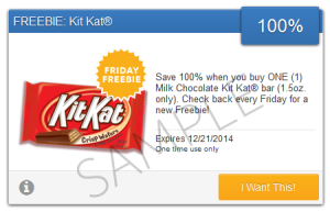 Free Kit Kat with SavingStar App
