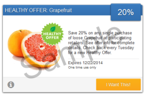 SavingStar Healthy Offer Tuesday - Grapefruit