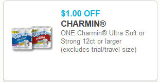 Charmin Ultra Strong Bath Tissue 12 pk for $4.99 at Market Basket